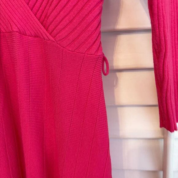 Cato Pink Ribbed Sweater Dress Size Medium - Picture 4 of 10
